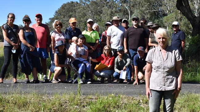 Spokesman and resident Helen Robertson along with several other members of the James Creek Action Group back in 2021.