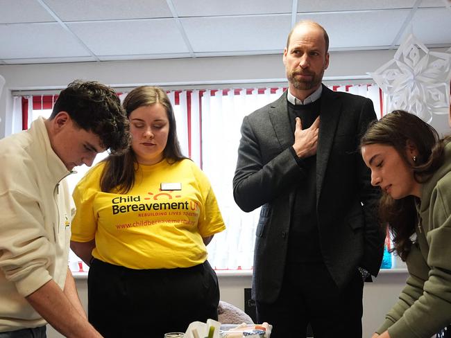 Prince William spoke to young bereaved kids about dealing the death of his mother, Princess Diana. Picture: AFP