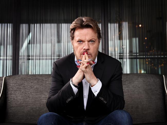 Eddie Izzard in Sydney in 2014. The Brit hopes Australians will “think positively, think of the future, think of equality” and vote for marriage equality in the upcoming referendum. Picture: Richard Dobson