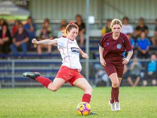 WINNER WINNER: Gympie Lions player Jaidyn Dennien took out the player of the final award in her futsal side's 10-6 futsal grand final win on Monday. Picture: Leeroy Todd