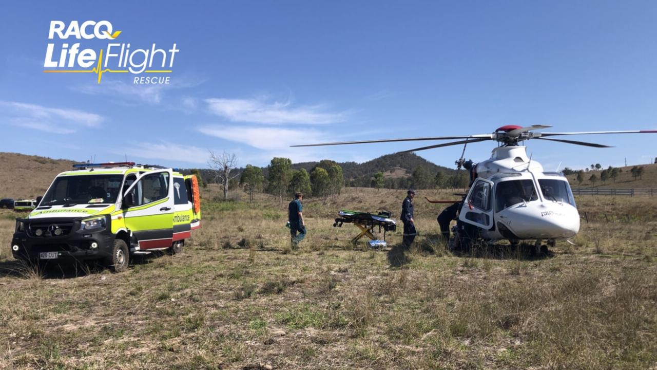 A male in his late teens suffered a serious head injury after a buggy rolled on private property at Buaraba, in the Lockyer Valley, about 1pm on Sunday, October 1, 2023.