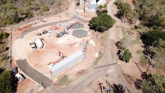 The PFAS Treatment Plant under construction in Katherine. Picture: Supplied