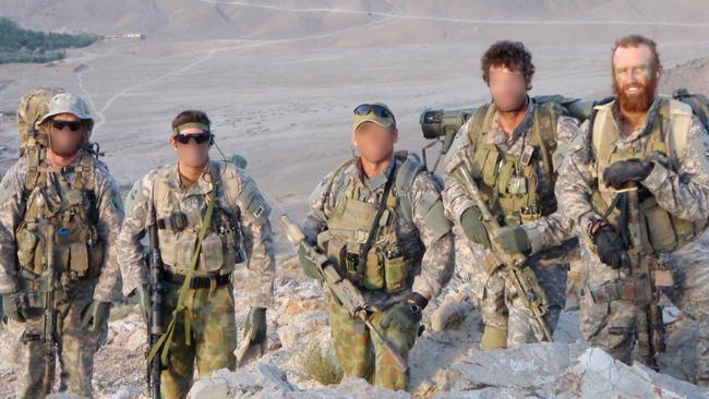 Trooper Mark Donaldson and members of the SASR on patrol in Afghanistan in 2008. Picture: Department of Defence