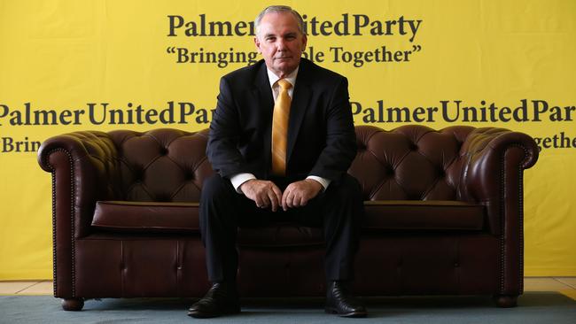 Palmer United Candidate Jim MacAnally at the launch of the Palmer United Party Gold Coast Queensland election candidates at Avica on the Gold Coast. Pics Adam Head