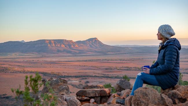 Another stunning sunrise at Rawnsley Park Station in the Flinders Ranges. Picture: SA Tourism Commission