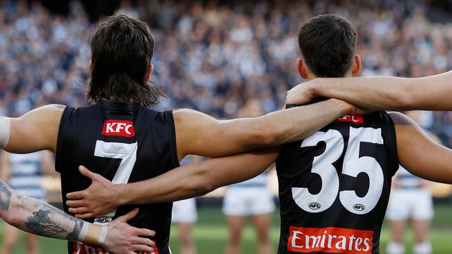 Mick McGuane is loving seeing Pies royalty in the Daicos’ back in black and white.