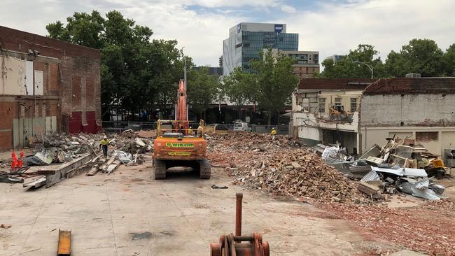 Work has started on the Munro site redevelopment next to Queen Victoria Market.