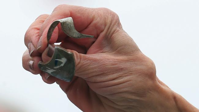 Shrapnel propelled by a faulty Takata airbag. Photo: Chip Somodevilla/Getty Images/AFP