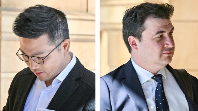 Mr Hyde (right) has alleged in court that Mr Li (left) defeated him by using “illegal practices”, a claim Mr Li has denied. Picture: Brenton Edwards