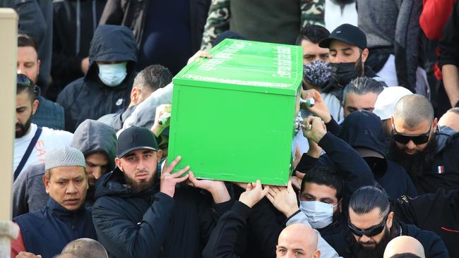 Mourners at the funeral of Bilal Hamze. Picture: NCA NewsWire