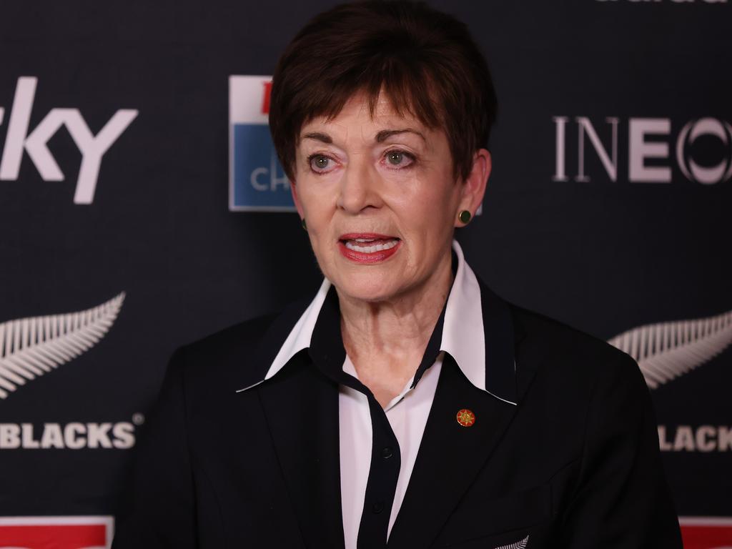 New Zealand Rugby Chair Dame Patsy Reddy speaking to media last year. Picture: Michael Bradley/Getty Images