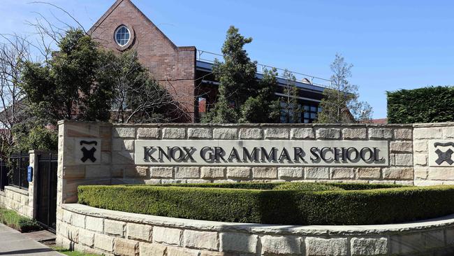 Knox Grammar is one of Sydney’s most elite private schools. Picture: Tim Hunter