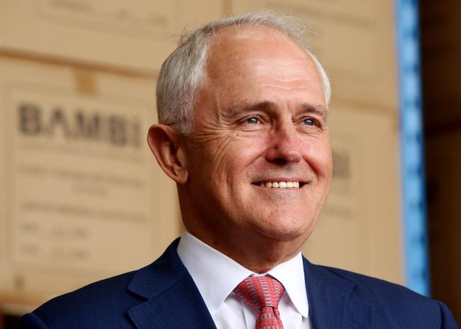 Prime Minister visiting local factory Bambi Enterprises. (AAP Image/Sue Graham)