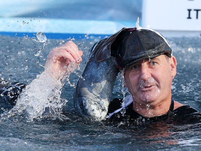 Fremantle coach Ross Lyon dressed as a cobbler. Picture: Michael Klein