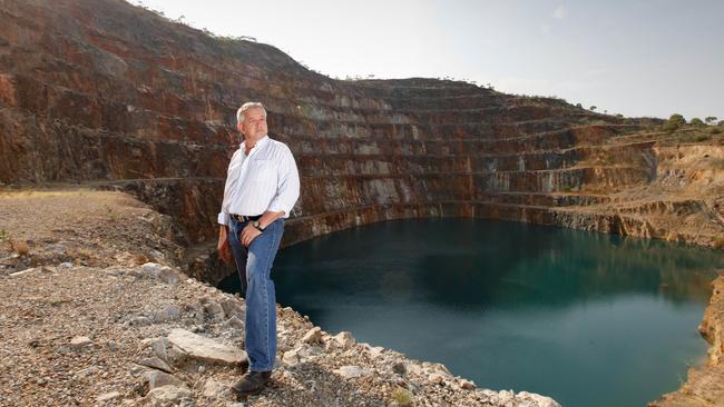 Brett Peterson at the site of the now disused Mary Kathleen uranium mine at Mount Isa in Central Queensland.