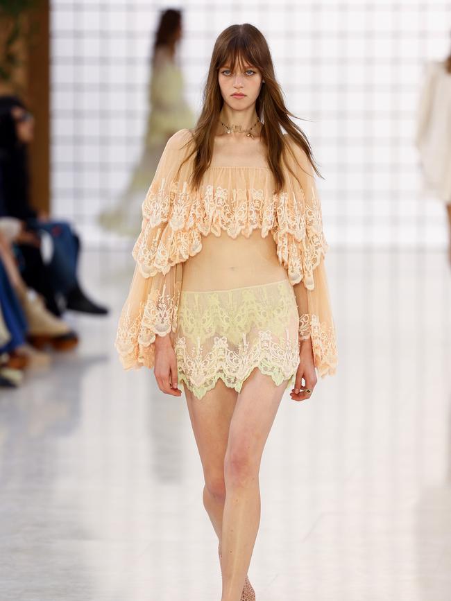 A model walks the runway during the Chloe Womenswear Spring-Summer 2025 show as part of Paris Fashion Week. Picture: Getty Images