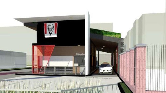 Artist's impression of a proposed drive-through only KFC in Kellyville Ridge. Picture: Supplied