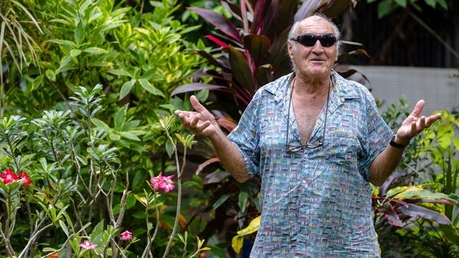 Darwin man Gavin Perry wants Voluntary Assisted Dying (VAD) to be an option in the Northern Territory, as he undergoes treatment for a rare form of eye cancer. Picture: Pema Tamang Pakhrin