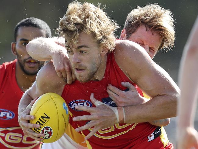 Hugh Greenwood was back in Adelaide in his new colours. Picture: Sarah Reed