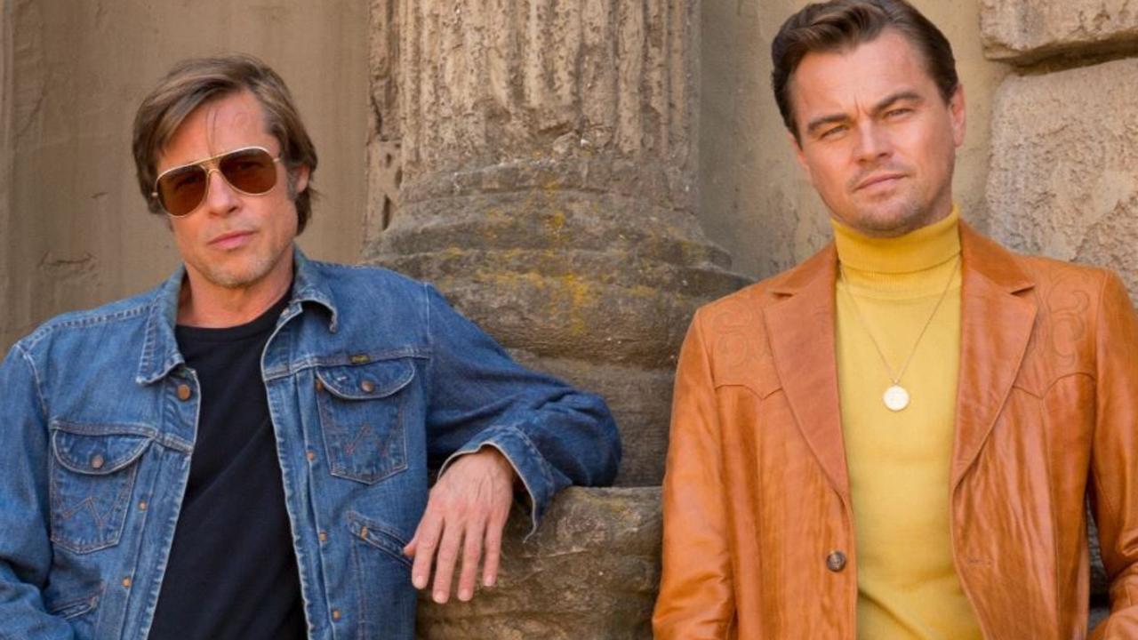 Brad Pitt and Leonardo DiCaprio in Quentin Tarantino’s <i>Once Upon a Time … in Hollywood.</i>