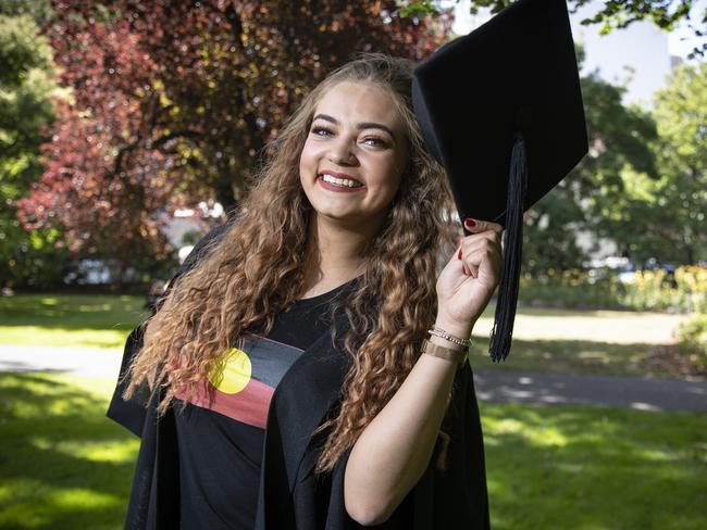 Naarah Barnes is graduating from UTAS with a bachelor of Music.   Picture: LUKE BOWDEN