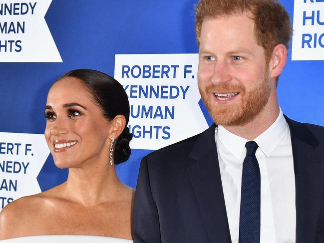 Meghan Markle and Prince Harry arrive at the Ripple of Hope Award Gala at the Hilton Midtown in New York City on December 6, 2022. Picture: ANGELA WEISS / AFP