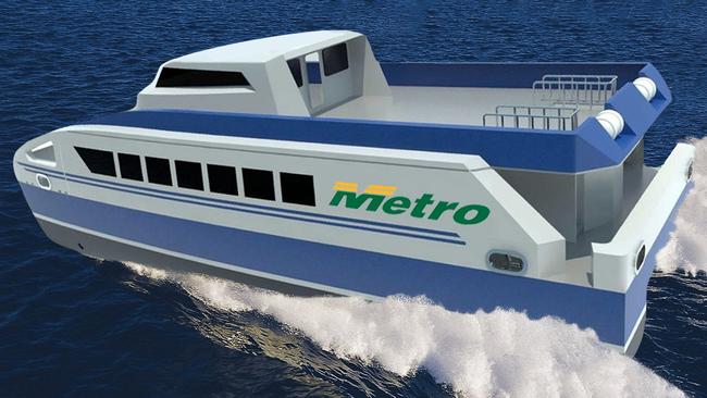 An artist’s impression of a ferry on the Bellerive to Hobart route across the River Derwent.