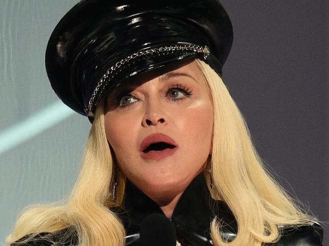 NEW YORK, NEW YORK - SEPTEMBER 12: Madonna speaks onstage during the 2021 MTV Video Music Awards at Barclays Center on September 12, 2021 in the Brooklyn borough of New York City. (Photo by Theo Wargo/Getty Images for MTV/ViacomCBS)