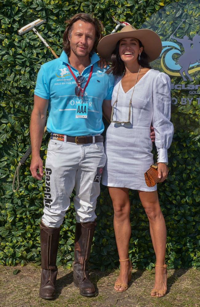 Janek Gazecki (left) at Gold Coast Polo by the Sea