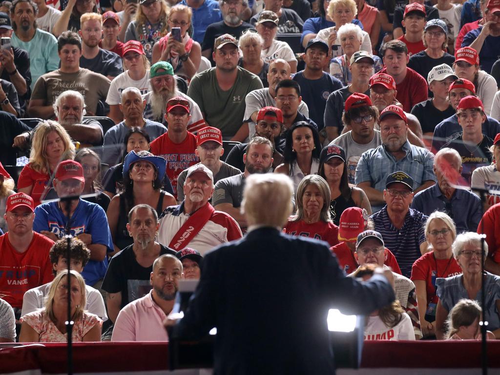 Donald Trump speaks to supporters in Harrisburg, Pennsylvania. Picture: Spencer Platt/Getty Images/AFP