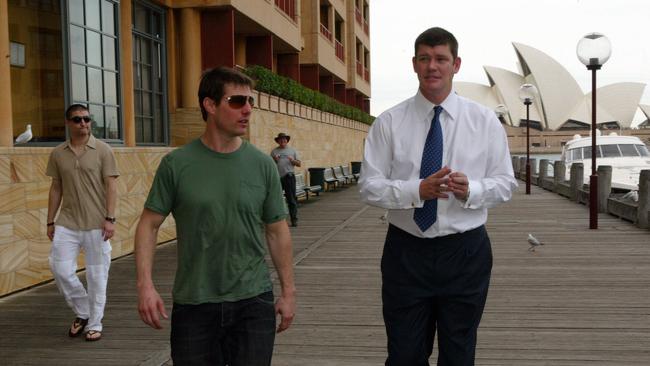 James Packer and Tom Cruise became good friends. Picture: Ross Hodgson