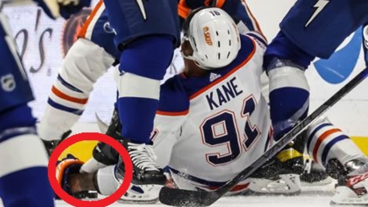 NHL 2022 Evander Kane rushed to hospital after wrist sliced, video, Edmonton Oilers vs Tampa Bay Lightning news.au — Australias leading news site