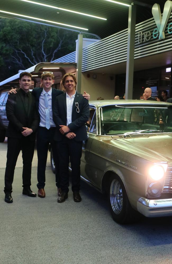 St John's College year 12 students arrive in style for their 2023 formal.