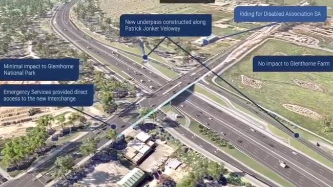 Concept designs have been released for the new Majors Rd interchange at O'Halloran Hill , with new on /off ramps for the Southern Expressway .