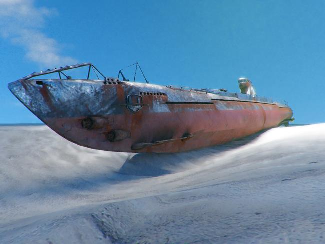 A Japanese sub sunk during WWII. Picture: Supplied