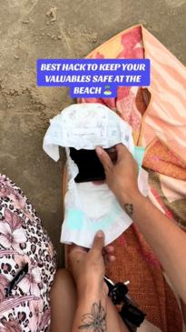 Clever hack to keep valuables safe at the beach