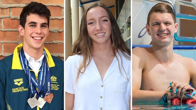 Three of Queensland's best young swimmers who could be at the Olympics in 2021.