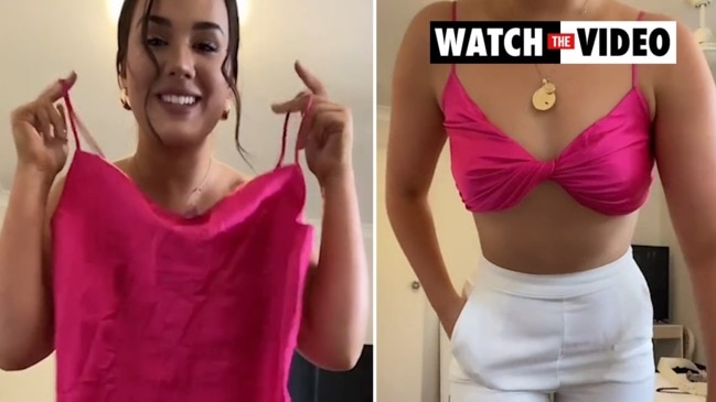 Kmart shopper turns $2 cowl neck cami top into chic crop top in just  seconds