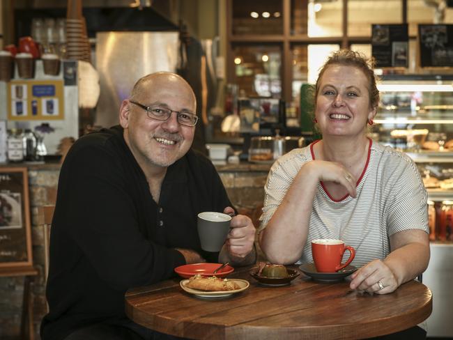 Love Local, new places - Erica Rizk and her husband naji Rizk at their Erindale cafe, The Rustic Fig - pic AAP/MIKE BURTON