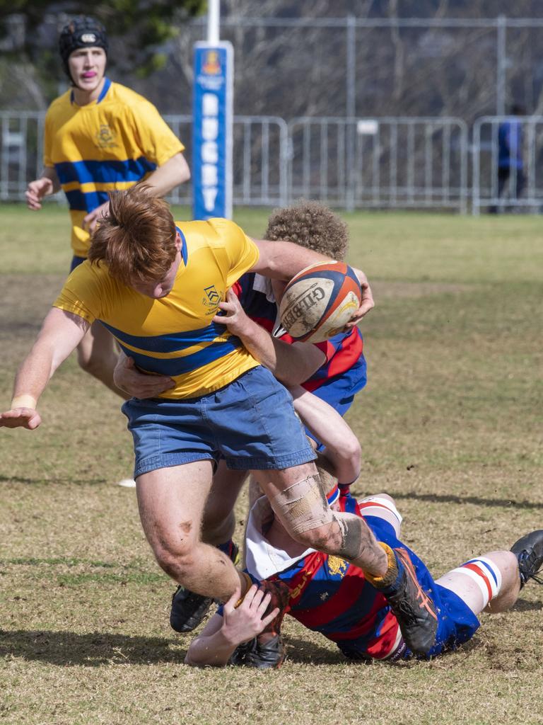 Second XVs Downlands vs TGS. O'Callaghan Cup day at Downlands College. Saturday, August 6, 2022. Picture: Nev Madsen.