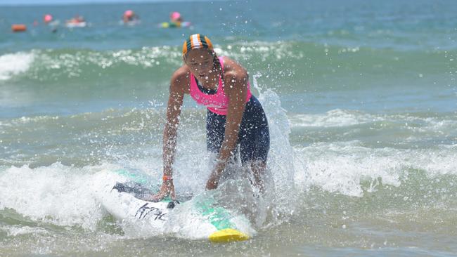 Action from the Queensland Youth Surf Life Saving Championships on February 17.