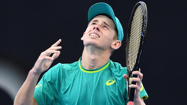 Alex de Minaur is out of the Olympics after catching Covid-19. Picture: AAP