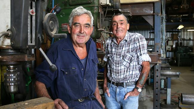 TASMANIAN brothers Norm Cairns 69, left, and Peter Cairns 67, both of Woodbridge, were part of a small but gutsy band of Vietnam Veterans called the Tunnel Rats. Picture: SAM ROSEWARNE.