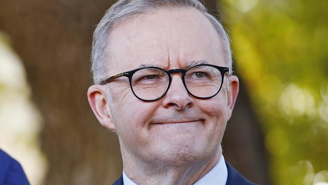 FEDERAL ELECTION TEAM 2022. LABOR BUS TOUR 16/5/22Federal Labor leader Anthony Albanese pictured in Perth today visiting Bentley Health Services talking with nurses and WA Premier Mark McGowan.  Picture: Sam Ruttyn