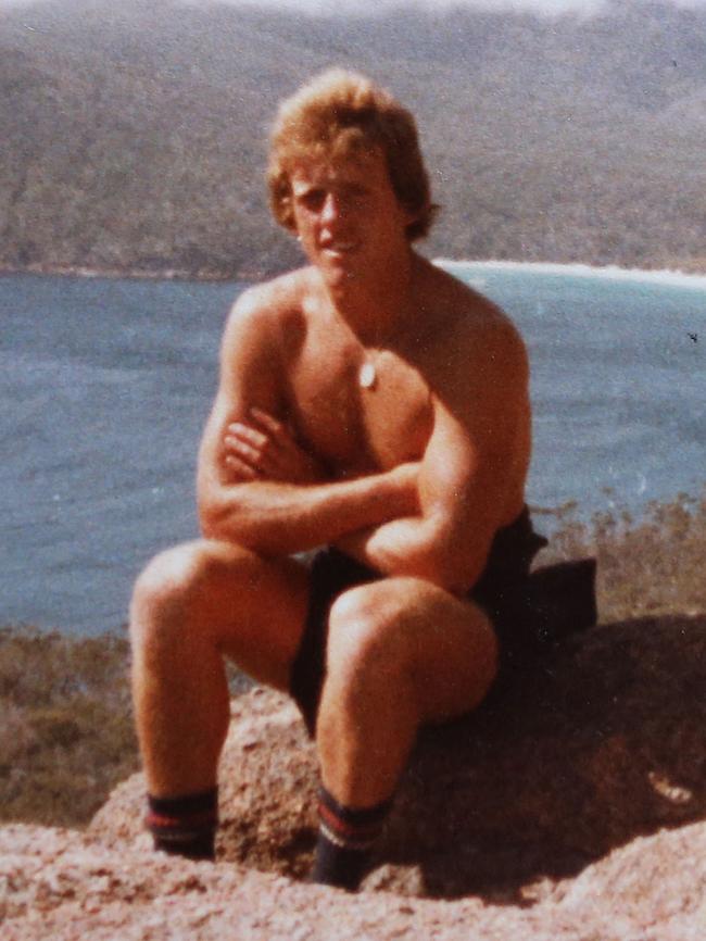 Colin Powis, pictured in Tasmania, during his backpacking tour of Australia in 1982.