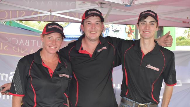 (Left to right) Tash Wilson, Brodie Murray and Eddie Graham at the Great Australian Bites Australia Day event 2023. Picture: Chloe Cufflin.