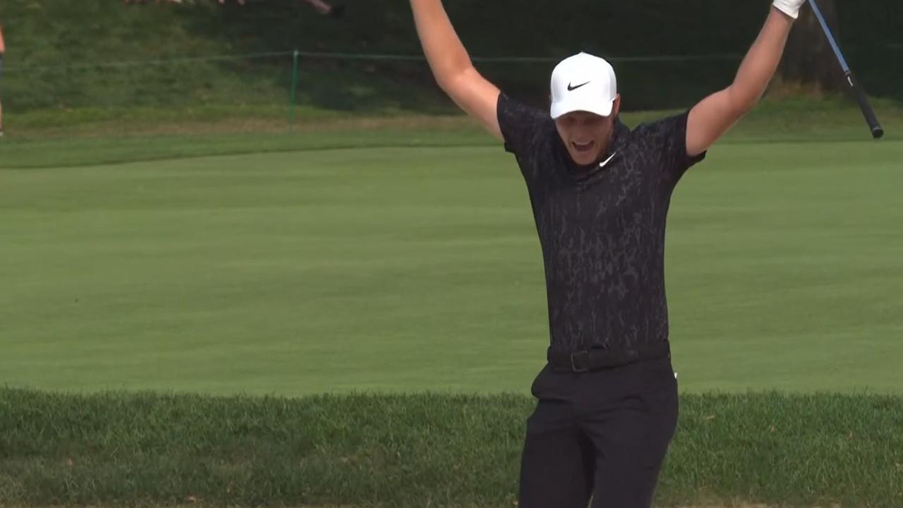 SOUND ON! Joaquin Niemann hits STUNNING wedge for hole-out eagle at The  Players