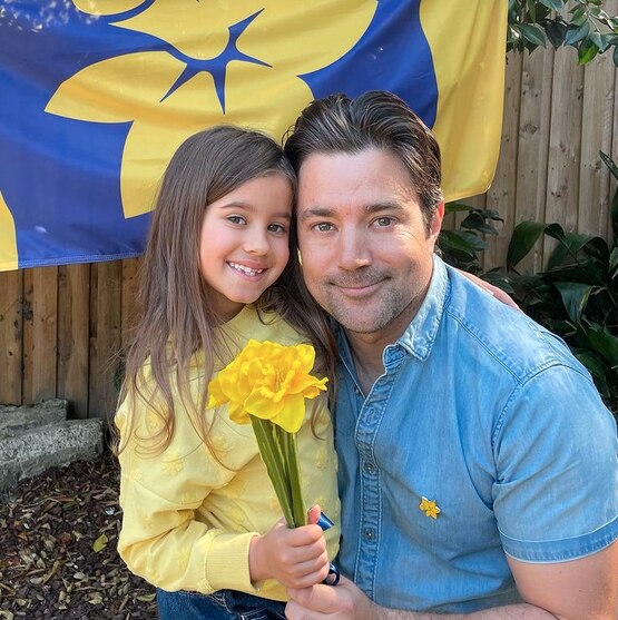 Ben and Zara raising funds for Daffodil Day.