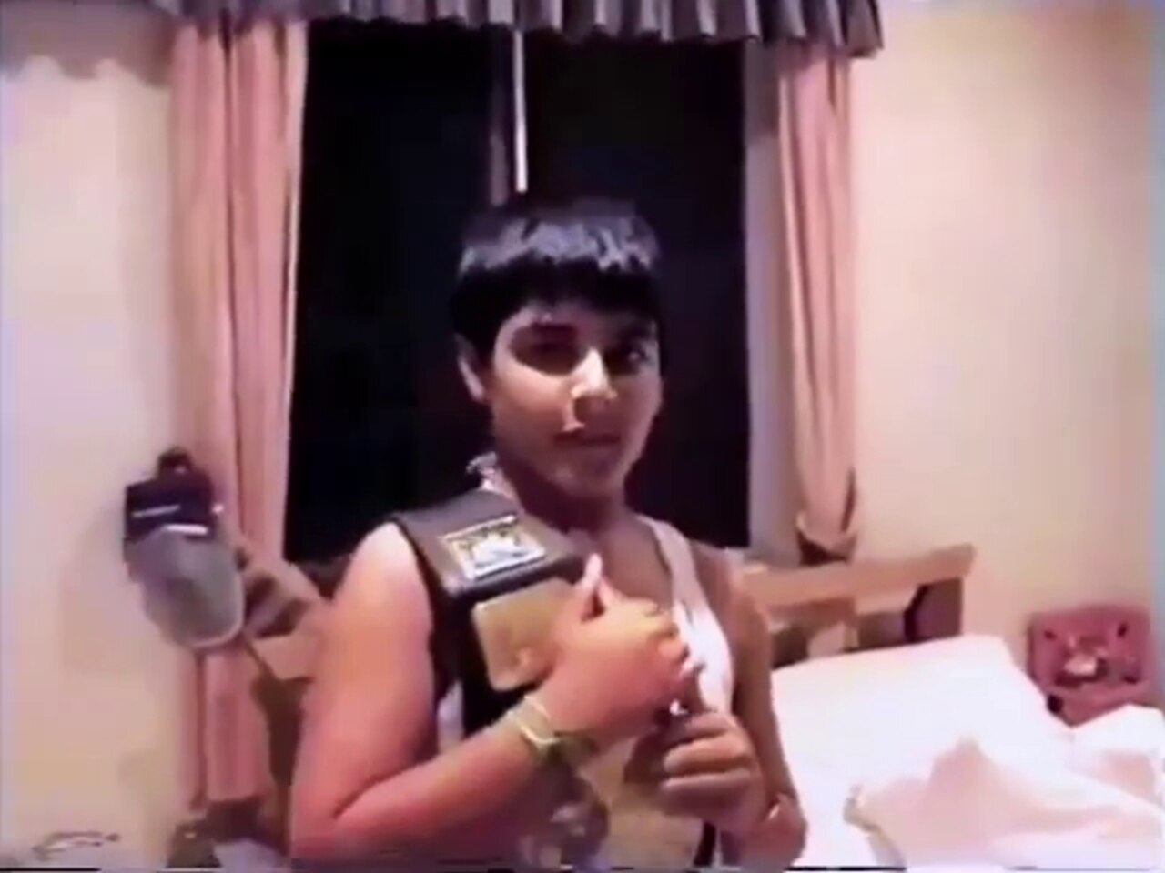 Tony Gill as a child WWE fan in Brisbane.