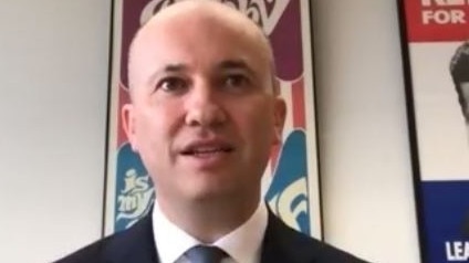 Environment and Energy Minister Matt Kean in a screen grab as he launched a new climate change report at the left- leaning think tank The Australia Institute.